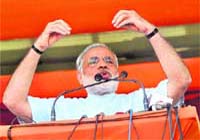 Narendra Modi at the rally