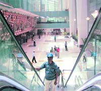 A view of the newly built Terminal 3 of the Indira Gandhi International Airport in New Delhi