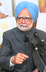 The Prime Minister addressing the media.