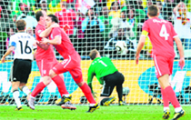 A file photo of the controversial Frank Lampard goal that was disallowed against Germany.