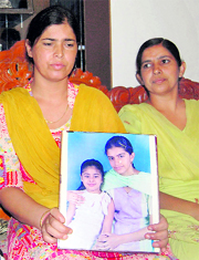 Amritpals aunts address mediapersons in Amritsar.