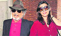 Sir VS Naipaul with wife Nadira