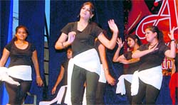 Students perform at the cultural show organised to mark the beginning of the new session at IIPM in Chandigarh on Wednesday
