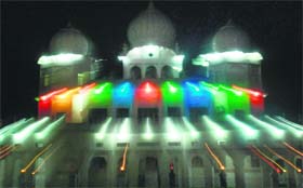 A gurdwara at Sector 44, Chandigarh, in all its glory