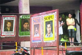 Posters of student leaders — Photo: Vinay Malik