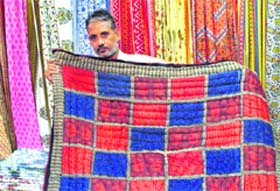 Rajasthani quilts are a major draw at the on-going exhibition organised by the Gobind Hath Kargha Vastra Utpadan Sahkari Samiti, Jaipur at Panchayat Bhawan, Sector-18.