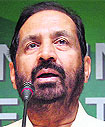 CWG Organising Committee chairman Suresh Kalmadi at a press conference in New Delhi on Friday.