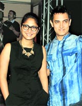 Aamir Khan along with his wife Kiran Rao during the NDTV Business Leadership Awards 2010 in Mumbai recently.