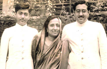 The late Kulsum Sayani with her sons, radio broadcaster Ameen Sayani and Hamid Sayani