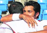 Rohan Bopanna and Aisam-ul-Haq Qureshi in New York on Wednesday.