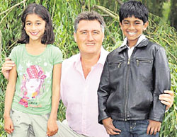 School head Mike Ryde with his young achievers.