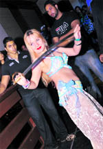 Belly dancers perform at Kava-26 on Friday
