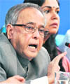 Union Finance Minister Pranab Mukherjee delivers the inaugural address at the Economic Editors Conference in New Delhi