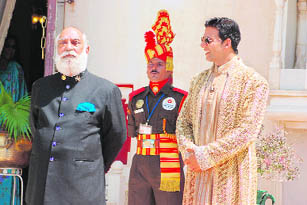 Arvind Singh Mewar of Udaipur with Akshay