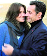 Only two lensmen, one from each side, will be allowed to click the French Prez and his wife Carla Bruni