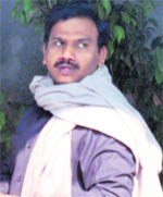 A. Raja at his house during the CBI raids in New Delhi