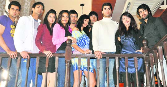 Models for the Krome fashion show strike a pose