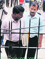 CBI officials during a raid in Chennai on Wednesday.
