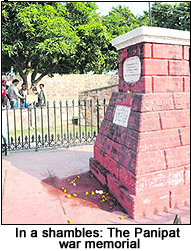 In a shambles: The Panipat war memorial 