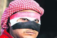 A demonstrator at Cairo's Tahrir square