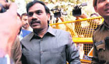 A. Raja being produced at Patiala House Courts by the CBI in New Delhi on Thursday.