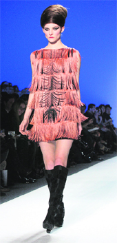 A model walks the ramp during the New York Fashion Week recenty.