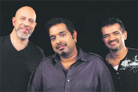 (L-R) Loy Mendonsa, Shankar Mahadevan and Ehsaan Noorani