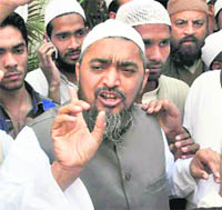 Maulana Ghulam Vastanvi after attending the meeting of the Governing Council of the Deoband seminary on Wednesday.