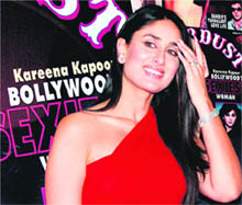 Actor Kareena Kapoor after being crowned as Bollywood's Sexiest Woman in the latest issue of a magazine in Mumbai on Wednesday