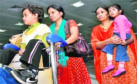 Rescued Indians arrive in New Delhi