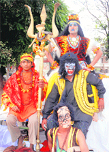A shobha yatra being taken out on the occasion of Mahashivratri in Chandigarh