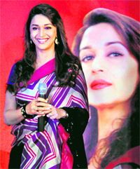 Bollywood actor Madhuri Dixit during the announcement of a TV reality show on culinary in Ahmedabad on Tuesday