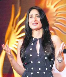 Actor Kareena Kapoor speaks to the media after casting her vote for IIFA awards in Mumbai on Friday