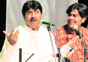 Ustad Rashid Khan performs at the Chandigarh Arts and Heritage Festival at the Tagore Theatre in Chandigarh