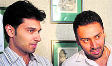 Second Officer Partap Inder Singh (right) and Cadet Navdeep Singh, who spent 11 months in the captivity of pirates, recall their horror in Chandigarh on Saturday.