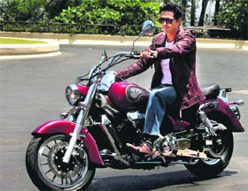 Bollywood actor Arjun Rampal during the launch of Garware Motors bikes GT650R and ST7 in Mumbai on Friday.