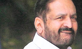 An anxious Kalmadi at the CBI headquarters in New Delhi on Monday morning just a few hours before his arrest.
