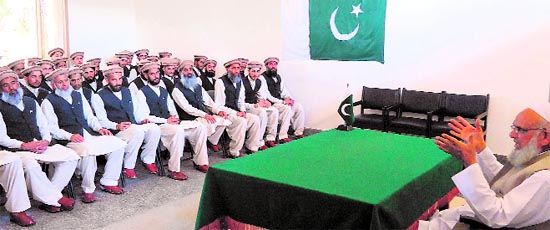 A deradicalisation class in progress in Swat’s Barikot town.