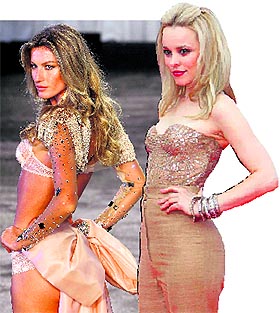 Bikini babe: (L) Brazilian supermodel Gisele Bundchen parades for a magazine as part of their lingerie collection 2011 in Sao Paulo. — Reuters Beautiful presence: Actress Rachel McAdams arrives for the screening of Sleeping Beauty, at the 64th international film festival, in Cannes, southern France on Thursday.