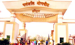Ramdevs Patanjali Yogapeeth in Haridwar.