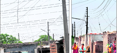 Throwing caution to the wind, residents of Milk Colony and Kumhar Colony in Maloya use illegal kundi connections