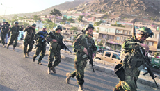 NATO troops on the streets of Kabul, Afghanistan