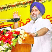 Deputy CM Sukhbir Singh Badal talks about the proposed development projects in Jalandhar on Friday