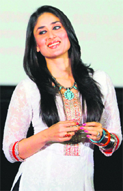 Bollywood actress Kareena Kapoor during a promotion event of her film Bodyguard, in Mumbai.