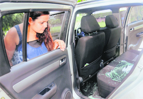 A student of MCM College, Sector 36, Chandigarh, parked a car outside the college on Monday morning, only to find its windowpanes shattered on return in the evening.