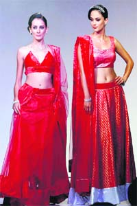 RAMP TALK: Models display the Avon Jewellery ‘Indian Diva’ collection at a fashion show to launch the Avon Fashion Tour 2011 in Bangalore