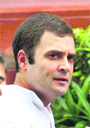 Rahul Gandhi outside Parliament. 