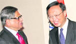 Foreign Minister SM Krishna with his Chinese counterpart Yang Jiechi during the BRICS Foreign Ministers meeting in New York 