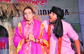 Students stage a play during the PAU Youth Festival in Ludhiana on Sunday