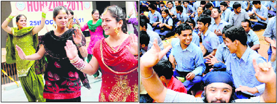 Girls perform a dance for special children(right) at the Regional Instititute of Mentally Handicapped in Sector 31, Chandigarh, on Tuesday.